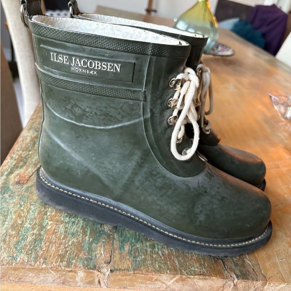 Ilse Jacobsen Olive Lace-Up Boots 8-8,5